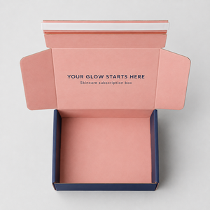 Boîte d'expédition ondulée rose marine imprimée en couleur pour l'emballage de produits cosmétiques et de soins de la peau - Product Image 3