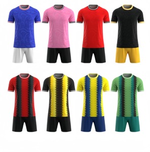 Maillots de football vierges en gros pour équipes, ensembles d'uniformes de football personnalisés, séchage rapide, 100 % polyester, pour hommes - Product Image 4