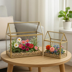 Caja de Vidrio de Diseño para Anillos de Boda, Caja de Vidrio con Forma de Casa, Organizador de Joyas, Decoración de Mesa a un Precio Razonable - Product Image 3