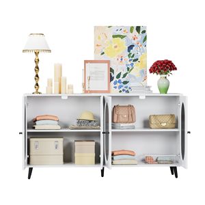 Modern Freestanding <b>Sideboard</b> Cabinet Acrylic Doors Kitchen Dining Living Room <b>Storage</b> Console Table Accent Furniture for Home - Product Image 5