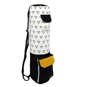 Sac de transport pour tapis de yoga ECOIRA en toile de coton avec doublure en polyester, style fourre-tout, bandoulière et poches zippées pour les voyages et la salle de sport - Product Image 1