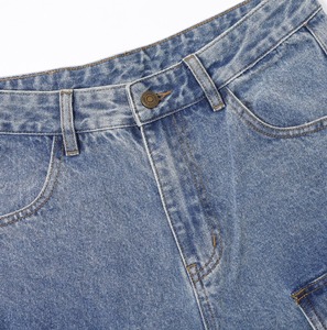 Pantalones Vaqueros de Mezclilla para Hombre, Estilo Snow Wash, Buena Calidad, Cómodos, Corte Holgado, Pierna Ancha, Estilo Urbano, Casuales, para Invierno - Product Image 6