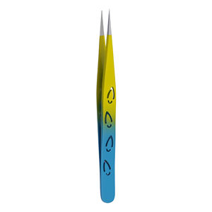Pince à épiler pour cils Stahlmann Pro, professionnelle, de haute qualité, avec logo personnalisé, en acier inoxydable, lisse, dentelée, fine, durable, prise en main parfaite - Product Image 2