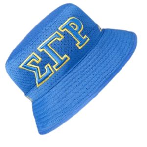 หมวกบักเก็ต Sigma Gamma Rho สีน้ำเงิน หมวกกันแดดสำหรับชมรมนักศึกษากรีก SGRho ปักโลโก้ หมวกสองด้านใส่ได้ หมวกชาวประมงลำลองสำหรับกิจกรรมกลางแจ้ง ของขวัญ - Product Image 4