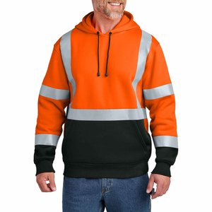 High Visibility Hoodie Safety Work Wear For Men Construction Road Industrial Outdoor Workers Durable Warm Custom Logo - Product Image 1