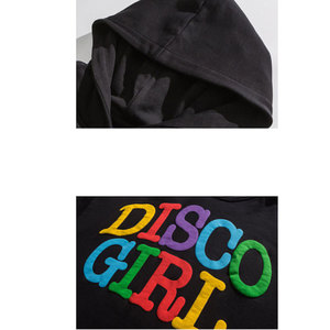 Sudadera con capucha y cremallera completa de algodón 100% con estampado puff para streetwear, personalizada con logo, de gran tamaño, para fabricantes. - Product Image 4