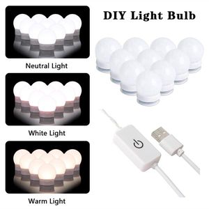 Ensemble de coiffeuses en MDF rose avec placage mélaminé, 1 tiroir, 1 porte, ampoule tricolore - Product Image 4