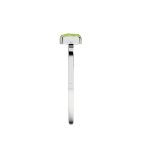 Minimalist 925 Sterling <b>Silver</b> <b>Cuff</b> <b>Bracelet</b> With Natural Peridot Stone Bezel Setting Unisex Everyday Wear - Product Image 2