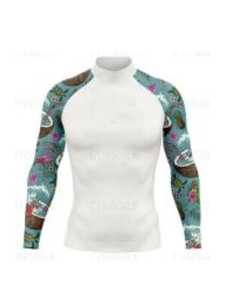 Export Quality Women's MMA Rash Guard <b>Long</b> Sleeve Premium Compression Sportswear - Product Image 2