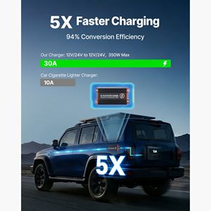 Cargador de Batería Inteligente Multifásico de 350W DC DC MPPT, 30A, Entrada Dual para Panel Solar/Alternador, Cargador de Batería de Nueva Generación - Product Image 2