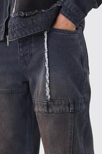 Jeans de mezclilla de pierna recta y corte holgado para hombre, estilo urbano, lavado a la piedra, modelo baggy, novedad 2025 - Product Image 2