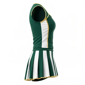 Ensemble d'uniformes de pom-pom girl personnalisés pour filles, jupe plissée sans manches, vêtements de sport respirants en polyester - Product Image 3