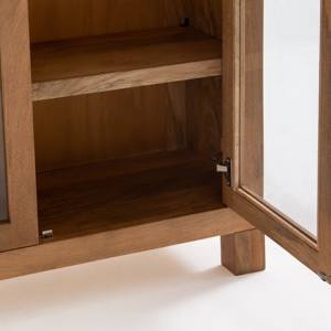 Vitrine en bois Vandana Vesta Arista, meuble de rangement minimaliste moderne en bois massif - Product Image 6