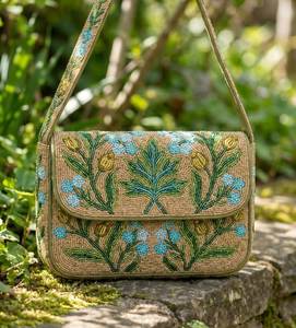 Bolso de hombro con cuentas, bolso bohemio bordado, bolso de hombro étnico bordado, bolso de hombro vintage con cuentas, bolso de hombro de diseñador con cuentas - Product Image 1