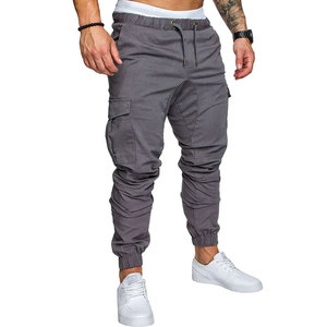 Pantalon cargo décontracté pour homme en toile, plusieurs poches, coupe décontractée, 100% coton, respirant, écologique, séchage rapide, léger, durable - Product Image 1