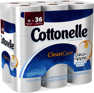 Cottonelle Ultra Clean Toilet Paper, Strong Toilet Tissue, 18 Mega Rolls (18 Mega Rolls = 72 Regular Rolls), 312 <b>Sheets</b> per Roll - Product Image 3