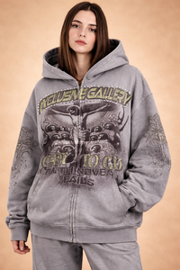 Nuevas sudaderas con capucha de algodón de moda DTG con bordado de arañas en relieve 1.1, sudaderas con capucha negras y azules - Product Image 2