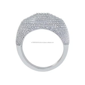 Customizable Hip Hop Cluster <b>Ring</b> <b>925</b> Sterling <b>Silver</b> Gold Rhodium Plating Prong Set Unisex Men's Women's Engagement/Party Gifts - Product Image 5