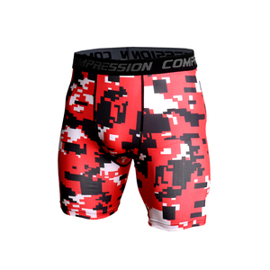 Men's Black Red Compression Shorts Elastic Waist Casual Knitted Breathable <b>Mid</b> Length Quick Dry Cotton Pockets - Product Image 4