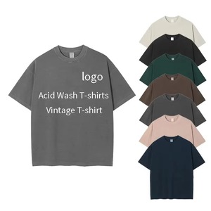 <b>Men's</b> Solid Color Oversized Short Sleeve Casual T-<b>Shirt</b> 100% Cotton Breathable Knitted Summer Wear Plain Dyed <b>Collarless</b> <b>Shirt</b> - Product Image 2