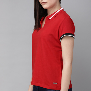 บริการ OEM เสื้อผ้าผู้หญิงคุณภาพสูง ระบายอากาศ แห้งเร็ว เสื้อผ้าลำลองฤดูร้อน เสื้อกอล์ฟแขนสั้น MOQ ต่ำ ทรงพอดีตัว - Product Image 1