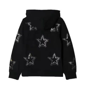 Casual Wear Unisex Rhinestone <b>Hoodies</b> Anti-Wrinkle High Quality Cotton/Polyester Oversized Eco-Friendly Custom Men <b>Hoodies</b> - Product Image 2
