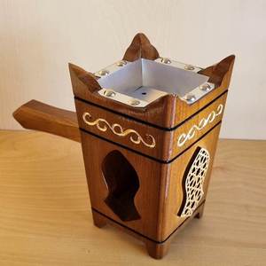 Porte-encens décoratif en bois pour la maison et le temple – Design élégant pour la prière quotidienne – Brûleur d'encens religieux en bois naturel - Product Image 2