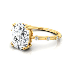 Bague de fiançailles tendance 2026 en or 14k 18k avec diamant de laboratoire taille Radiant certifié IGI CVD HPHT pour femme - Product Image 5