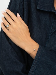 Chain Link <b>Bracelets</b> 14k Solid Gold Black Rhodium Bezel Diamond Solitaire Spring Clasp <b>Stacking</b> 7Inches Chain Layering Jewelry - Product Image 2