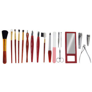 Portable Manicure Pedicure Set Stainless Steel Nail Care Grooming Kit with Clipper Cuticle Nipper Scissors <b>File</b> and Tweezers - Product Image 1