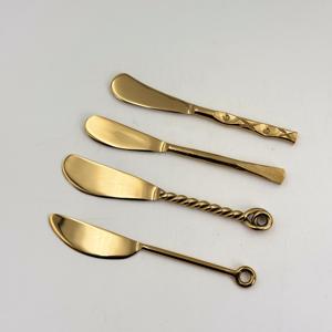 Ensemble de couverts à fromage en acier inoxydable, design moderne torsadé et manche varié, pour enfants et mariages, passe au lave-vaisselle - Product Image 5