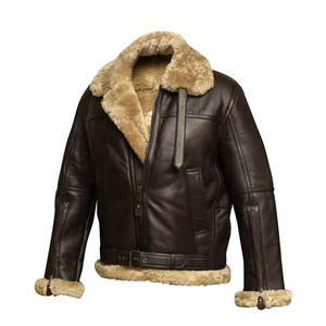 Nouveautés : Manteau en fausse fourrure, vestes en cuir zippées en polaire pour hommes, veste de moto chaude pour l'hiver et l'automne - Product Image 1