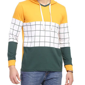 Sudadera con Capucha para Hombre, Diseño Color Block con Patrón Sólido, Corte Regular, Informal, Tejida, de Poliéster/Algodón, Secado Rápido, Forrada, para Invierno - Product Image 4