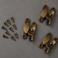 SHUBHAM Loquet de fenêtre en laiton massif, finition laiton antique, pour fenêtre à battant victorienne, quincaillerie pour fenêtre en bois