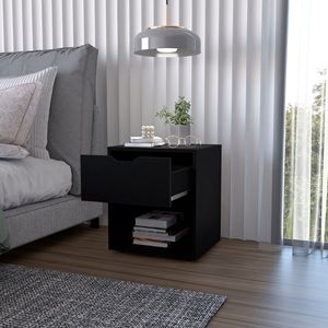 Comodino elegante cassetto nero - Product Image 2