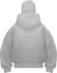 Sweat à capuche avec fermeture éclair brodée personnalisée, 100% coton, veste en polaire d'hiver, couvre-visage, poche, écologique, unisexe, commande en gros - Product Image 5