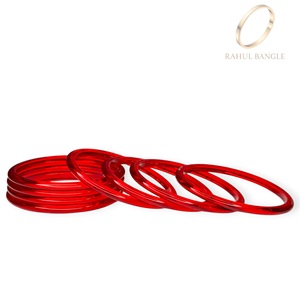 Latest Kashmiri <b>Red</b> Jelly Acrylic Bangles Set for Women Stylish Acrylic Fashion Jewellery Wholesale Price Global Export - Product Image 1