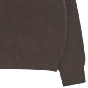 Pull en tricot côtelé marron élégant pour hommes et femmes, chaud, doux, de qualité supérieure, col rond, confortable, tendance pour l'hiver - Product Image 3