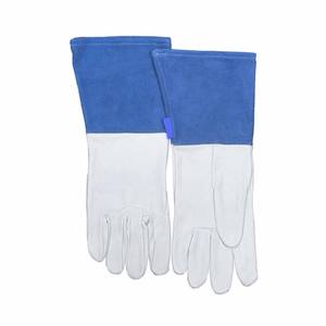 Gants de soudage TIG en cuir de chèvre et croûte de cuir de vache, protection robuste des mains, résistants aux flammes, pour la lutte contre les incendies et la construction - Product Image 2