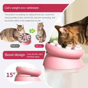 Giocattolo interattivo Slow Feeder Dog Bowl Puzzle e giradischi Dispenser cibo gioco di addestramento per cani e gatti in gomma - Product Image 4