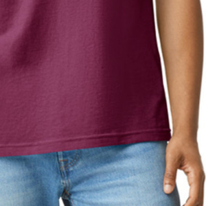 เสื้อยืดผู้ชาย CVC สีแดงเลือดหมู ผ้าคอตตอนผสมพรีเมียม แขนสั้น ระบายอากาศได้ดี น้ำหนักเบา สวมใส่สบาย เสื้อเปล่าสำหรับตกแต่งลาย - Product Image 6