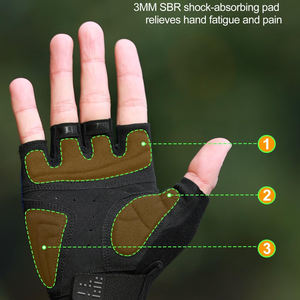 Guantes de Ciclismo de Medio Dedo Transpirables para Verano, para Ciclismo de Carretera al Aire Libre, Deportes, Fitness, Equipo de Protección Antideslizante - Product Image 4