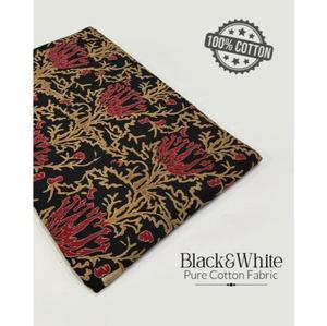 ผ้าฝ้ายเนื้อนุ่มลายพิมพ์บล็อกมือแบบใหม่ ดีไซน์ไม่ซ้ำใคร ซื้อได้ในราคาโรงงานสำหรับตัดเย็บชุดผ้าฝ้าย - Product Image 2