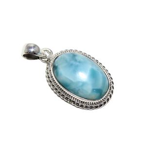 จี้ลาริมาร์ธรรมชาติ925จี้เงินสเตอร์ลิงประดับอัญมณีลาริมาร์ที่สวยงาม - Product Image 1