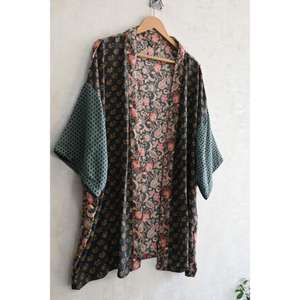 Kimono de Seda Hecho a Mano para Mujer, Bata Larga Estampada, Sexy, para Novia, Ropa de Dormir - Product Image 4