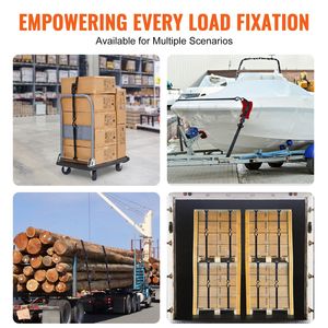 4PK Premium 1\" X 15\" Ratchet Tie Down <b>Straps</b> with Padded Handles 2200 lb Max Break Strength - Product Image 2