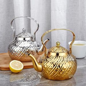 Stainless Steel Eco-Friendly Teas Coffee <b>Pot</b> <b>Lid</b> Premium Beverage Kettle Handle Elegant Serving Design Polished Finish Hotel - Product Image 5