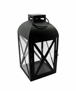 Black Metal <b>Moroccan</b> Vintage Candle Holder Glass Decorative Hanging Lantern <b>Light</b> for Outdoor Garden Wedding Table Decor Lantern - Product Image 2