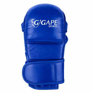 Guantes de Sparring MMA Personalizados, Guantes de Entrenamiento de Piel Sintética, Guantes de Lucha con <span class=keywords><strong>Palma</strong></span> Abierta, Guantes de Grappling, Equipo de Artes Marciales, Azul Rey - Product Image 2