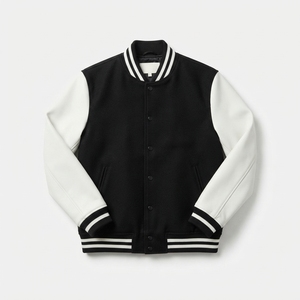 Custom Baseball Team Varsity <b>Jacket</b> <b>Leather</b> <b>Winter</b> <b>Jacket</b> Hip Hop Style Front Logo OEM High School Sportswear - Product Image 2